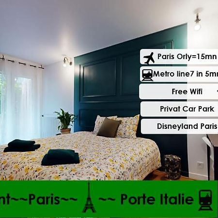 8 Personnes - 4 Rooms - 2 Salle De Bain - Metro 7 & 14 - Porte Italie - Private Car Park- Wifi Le Kremlin-Bicêtre Extérieur photo