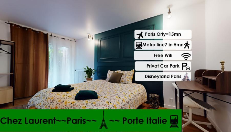 8 Personnes - 4 Rooms - 2 Salle De Bain - Metro 7 & 14 - Porte Italie - Private Car Park- Wifi Le Kremlin-Bicêtre Extérieur photo